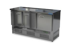 стол холодильный барный (нижний агрегат) 1500*600*850 3 двери для общепит