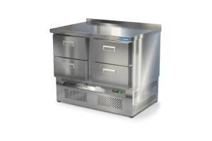 стол морозильный (нижний агрегат, с бортом) 1000*700*850 4 ящика для общепит
