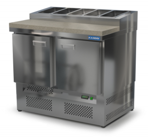 стол охлаждаемый с горкой для пиццы gn 1/3 (нижний агрегат) 1000*700*850(990) 2 двери, камень для общепит