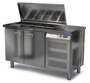 салат-бар охлаждаемый (шведский стол) без борта (боковой агрегат)  1400*800*850 2 двери для общепит