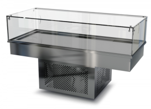 холодильная витрина встраиваемая (стекло) 1400*650*300(850) для общепит