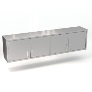 полка-шкаф настенная двери распашные (закрытая из н.с.304) 2000*400*600 для общепит