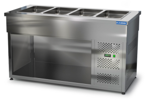 салат-бар (на каркасе) без борта 1500*700*850 без двери, 7*gn 1\6; 7*gn1\4 для общепит