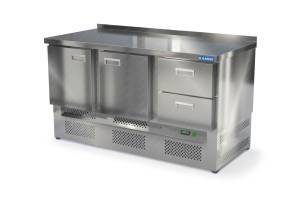 стол морозильный (нижний агрегат, с бортом) 1500*600*850 2 двери, 2 ящика для общепит