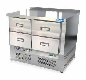 салат-бар холодильный (саладетта) с бортом (нижний агрегат) 1000*700*850 4 ящика для общепит