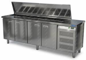 салат-бар охлаждаемый без борта (боковой агрегат)  2300*700*850 4 двери для общепит