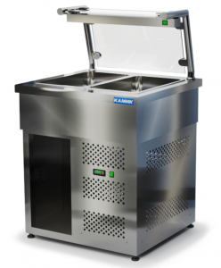 салат бар модульный охлаждаемый (агрегат справа) без борта, с полкой  750*700*850 без дверей для общепит