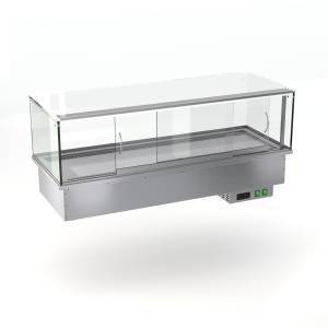 витрина тепловая встраиваемая 1200*450*550 для общепит