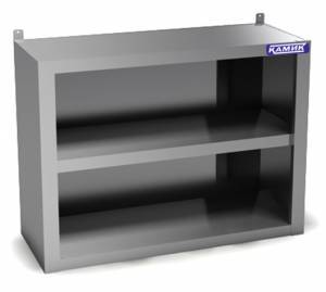 полка-шкаф настенная  (открытая из н.с. aisi 304) 1800*400*600 для общепит