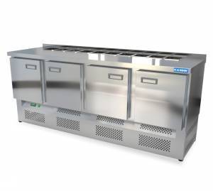 салат-бар охлаждаемый без борта (нижний агрегат) 2000*800*850 4 двери для общепит