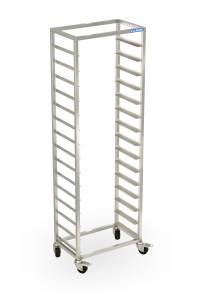 шпилька-тележка для подносов 12 490*350 (на колёсах) разборная 560*375*1850 для общепит
