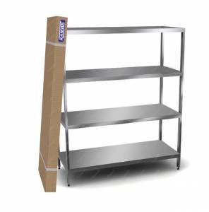 стеллаж  разборный 4 полки (из нержавеющей стали aisi 430) 1100*300*1800 для общепит