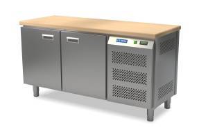 стол холодильный кондитерский (боковой агрегат, столешница бук) 1550*800*850 2 двери для общепит