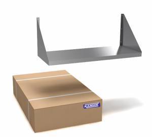 полка настенная крепление вверх разборная(сплошная из н.с. aisi 304) 600*400*145 для общепит