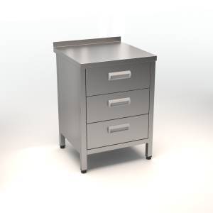 стол сб закрытый ящики (каркас из н.с. aisi 430) 500*500*850 для общепит