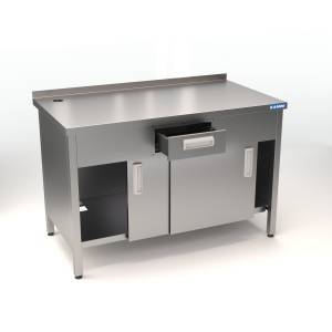 стол под кофемашину с бортом (двери-купе) 1300*600*850 для общепит