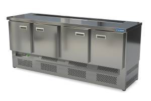 стол холодильный барный (нижний агрегат) 2000*600*850 4 двери для общепит