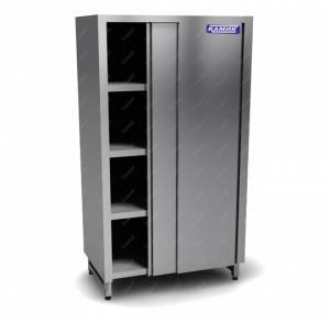 шкаф закрытый  из нержавеющей стали 304 двери-купе (для инвентаря) 1200*500*1800 для общепит