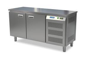 стол холодильный кондитерский (боковой агрегат, столешница нерж) 1550*800*850 2 двери для общепит