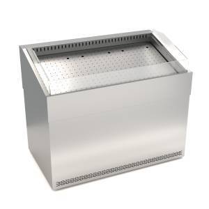 витрина холодильная для рыбы 1200*700*900 про, защитный экран, парогенератор для общепит