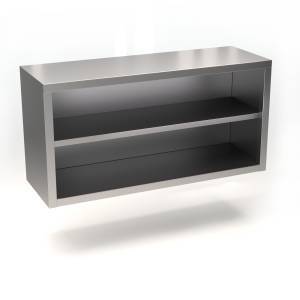 полка-шкаф настенная  (открытая из н.с. aisi 304) 1000*400*600 для общепит