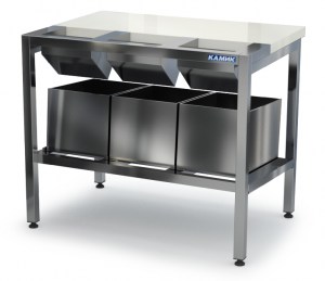 стол разделочный для мяса с напр. д/ящиков 1100*800*850 полипропилен 35 мм для общепит