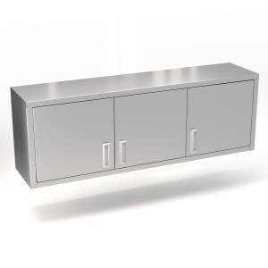 полка-шкаф настенная двери распашные (закрытая из н.с.430) 1600*400*600 для общепит