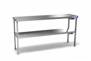 полка тепловая настольная 2 яруса (из н.с. aisi 304) 1500*400*800 для общепит