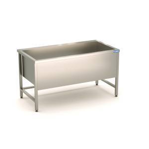 ванна моечная сварная (котломоечная) 1350*700*850 емкость 1250*600*450 aisi 304, фартук для общепит