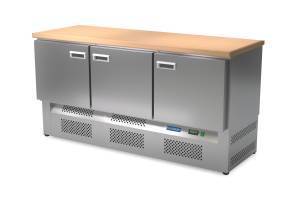 стол холодильный кондитерский (нижний агрегат, столешница бук) 1650*800*850 3 двери для общепит