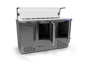 салат-бар охлаждаемый без борта (нижний агрегат) 1500*600*850  3 двери для общепит