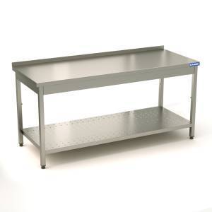 стол сбп производственный разборный полка перф. (каркас и столешница из н.с.aisi 430) 1700*600*850 для общепит