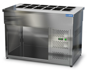 салат бар холодильный модульный (агрегат справа) без борта 1200*700*850 без двери для общепит