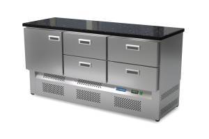 стол морозильный (нижний агрегат, столешница гранит) 1730*800*850 1 дверь, 4 ящика для общепит