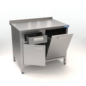 стол под кофемашину с бункером (расп.двери) 1000*600*850 для общепит