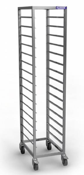 шпилька-тележка для противней 18 400х600 (на колёсах) разборная 460*610*1900 для общепит