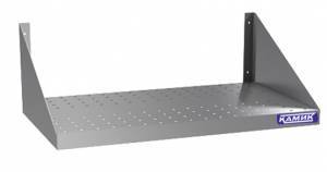 полка настенная крепление вверх (перфорированная из н.с. aisi 430) 400*400*250 для общепит