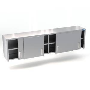 полка-шкаф настенная двери-купе (закрытая из н.с.430) 1800*400*600 для общепит