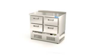 стол охлаждаемый (нижний агрегат, с бортом) 1000*600*850 4 ящика для общепит