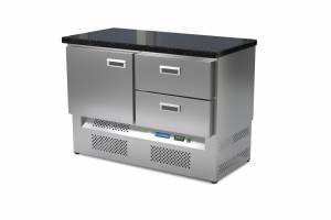 стол морозильный (нижний агрегат, столешница гранит) 1150*800*850 1 дверь, 2 ящика для общепит