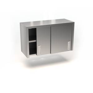 полка-шкаф настенная двери-купе (закрытая из н.с.304) 1300*400*600 для общепит