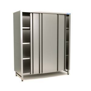 шкаф закрытый для хлеба из нержавеющей стали 430 двери-купе 1400*500*1800 для общепит