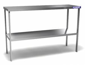 полка настольная 2-х ярусная (из н.с. aisi 304) 800*300*800 для общепит