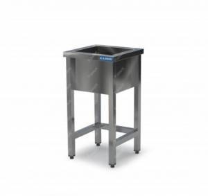 ванна моечная сварная одинарная (каркас aisi 430) 800*800*850 мойка 700*700*400, фартук. без борта. для общепит