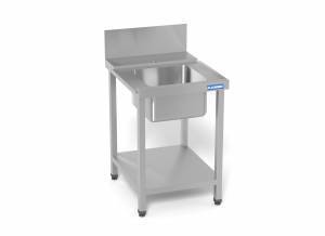 стол (входной) для п/м с мойкой 5/4/2,5 с левым креплением к п/м 700х750х870 для общепит