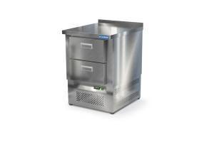 стол морозильный (нижний агрегат, с бортом) 600*700*850  2 ящика для общепит