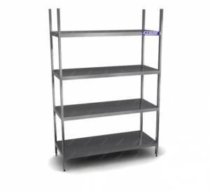 стеллаж 4 полки, aisi 430, 1000*700*1800 заканчивается профилем. для общепит