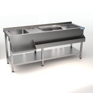 барная станция 1900*600(800)*850 1 рейл, полка п/блендер для общепит