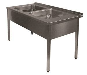 ванна моечная м2 12/6-р 1200*600*850 разборная, 2 цельнотянутые мойки 400*400*250. для общепит
