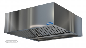 зонт вытяжной пристенный коробчатый  (высота 350мм) 1600*800*350 для общепит